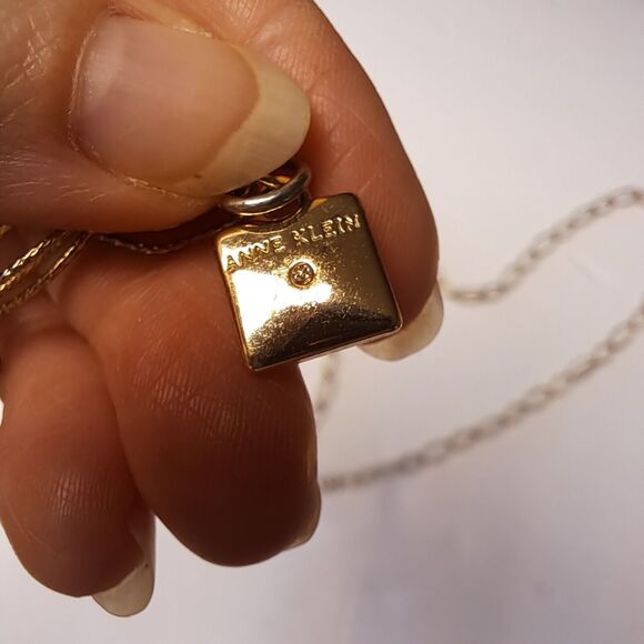 ANNE KLEIN CHAIN LINK GOLDTONE NECKLACE 41" LIGHTWEIGHT ADJUSTABLE LOBSTER CLASP - Picture 4 of 5